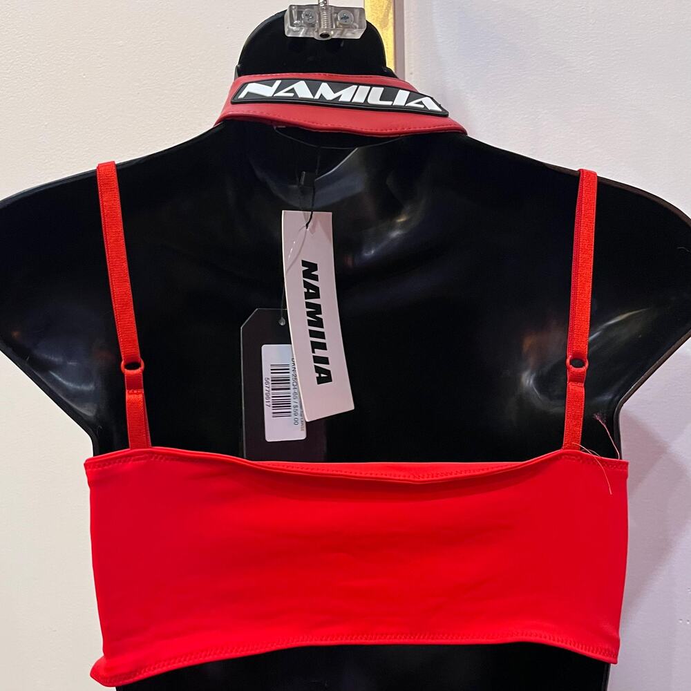 Dolls Kill x Namilia Red Neckholder Stretch Top L NWT - Picture 5 of 7